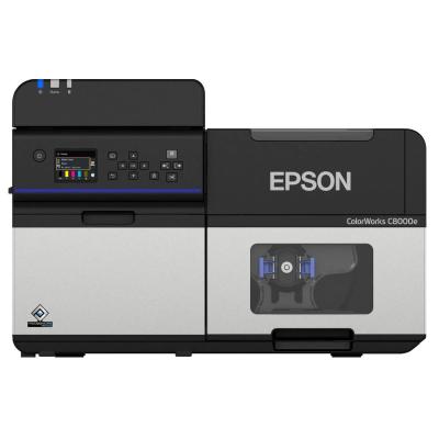 Epson ColorWorks C8000e, Cutter, Disp., USB, Ethernet, Kit (USB), schwarz, grau