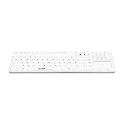 Tastatur GCQ Cleantype® Prime Panel+ TKG-109-GCQ-PR-TOUCH-ADH-WHITE-BACKL-USB-DE IP65 (frontseitig,