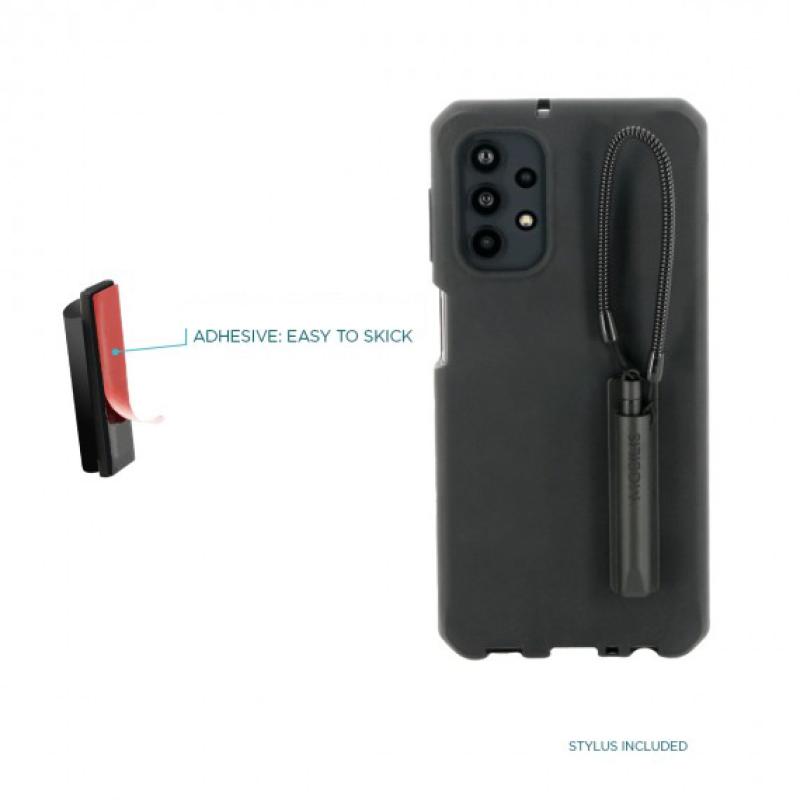 Mobilis 10x Selbstklebender Stifthalter &ndash; Schwarz + Spiralschnur